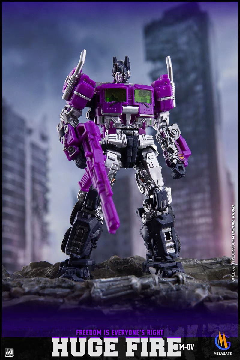 MetaGate MG 01V Purple Giant Fire 01R White Giant Fire Optimus OP Prime Small Scale Transforming Toy