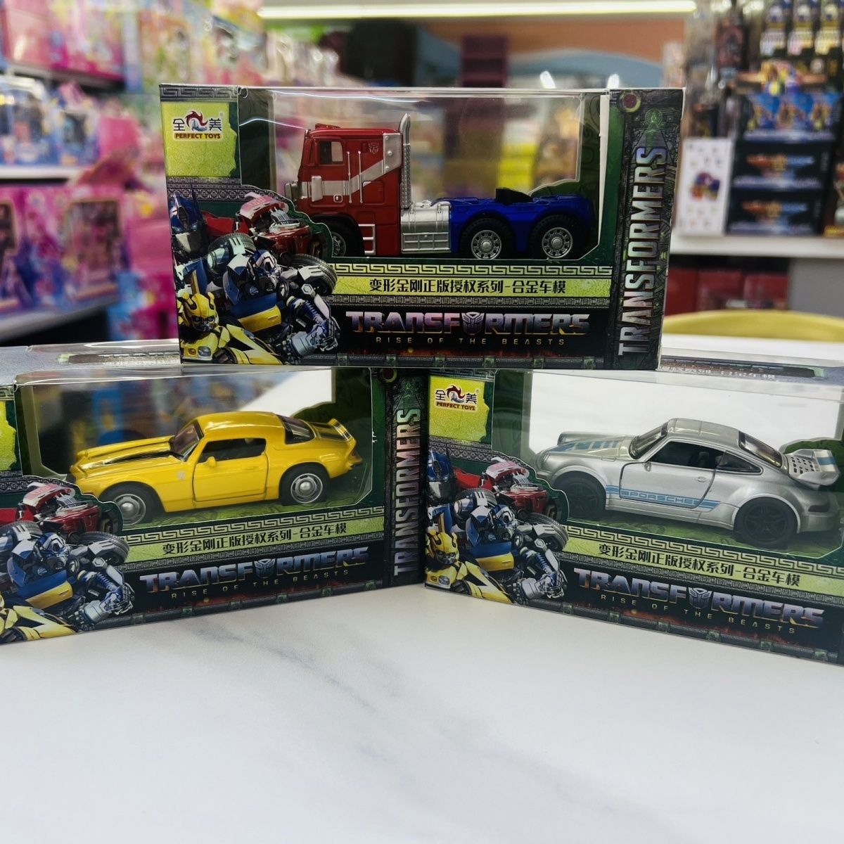 Transformers Alloy Car Bumblebee Optimus Prime Car Model Alloy Toy Children Swing Back Force