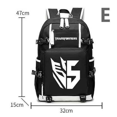 Transformers School Bag Car Optimus Prime Bumblebee Peripherals Anime Men's and Women's Backpacks