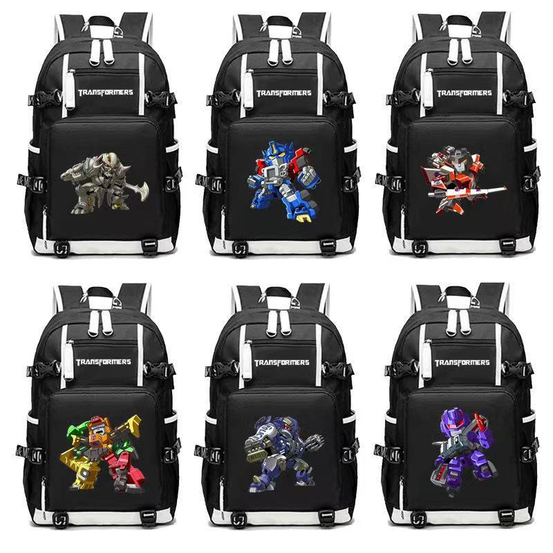 Transformers School Bag Car Optimus Prime Bumblebee Peripherals Anime Men's and Women's Backpacks