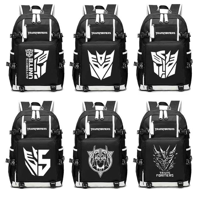 Transformers School Bag Car Optimus Prime Bumblebee Peripherals Anime Men's and Women's Backpacks
