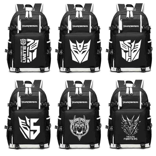 Transformers School Bag Car Optimus Prime Bumblebee Peripherals Anime Men's and Women's Backpacks