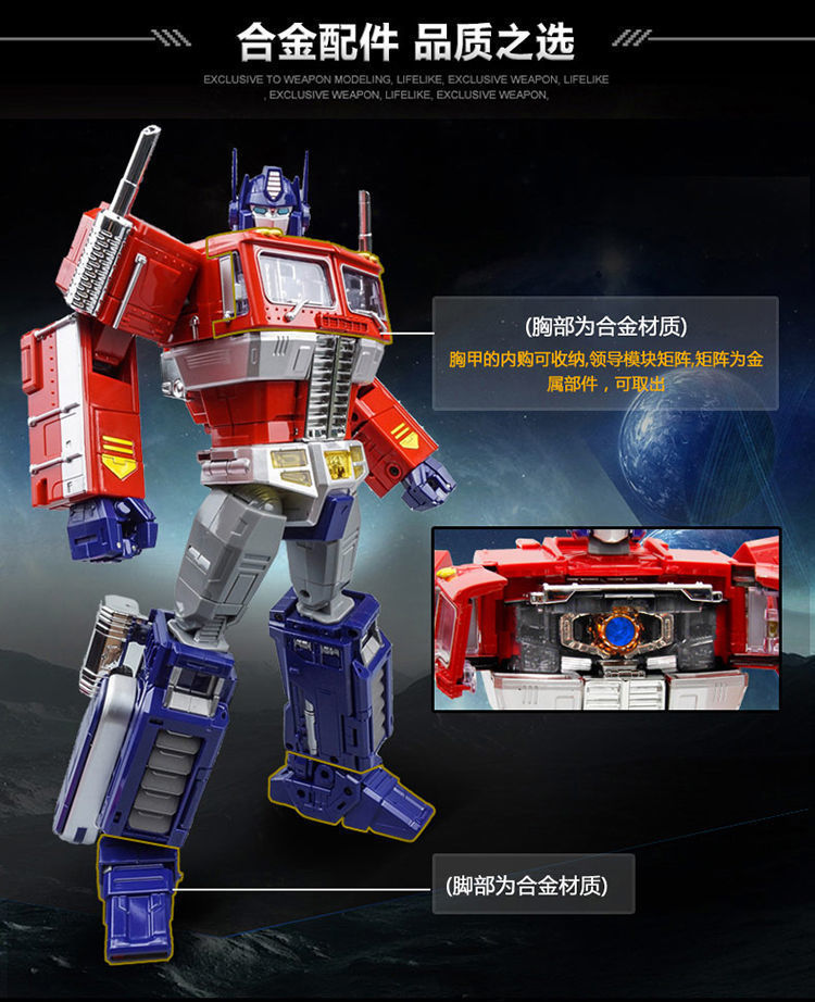 Transformable toy Optimus Prime alloy version MPP10 robot model