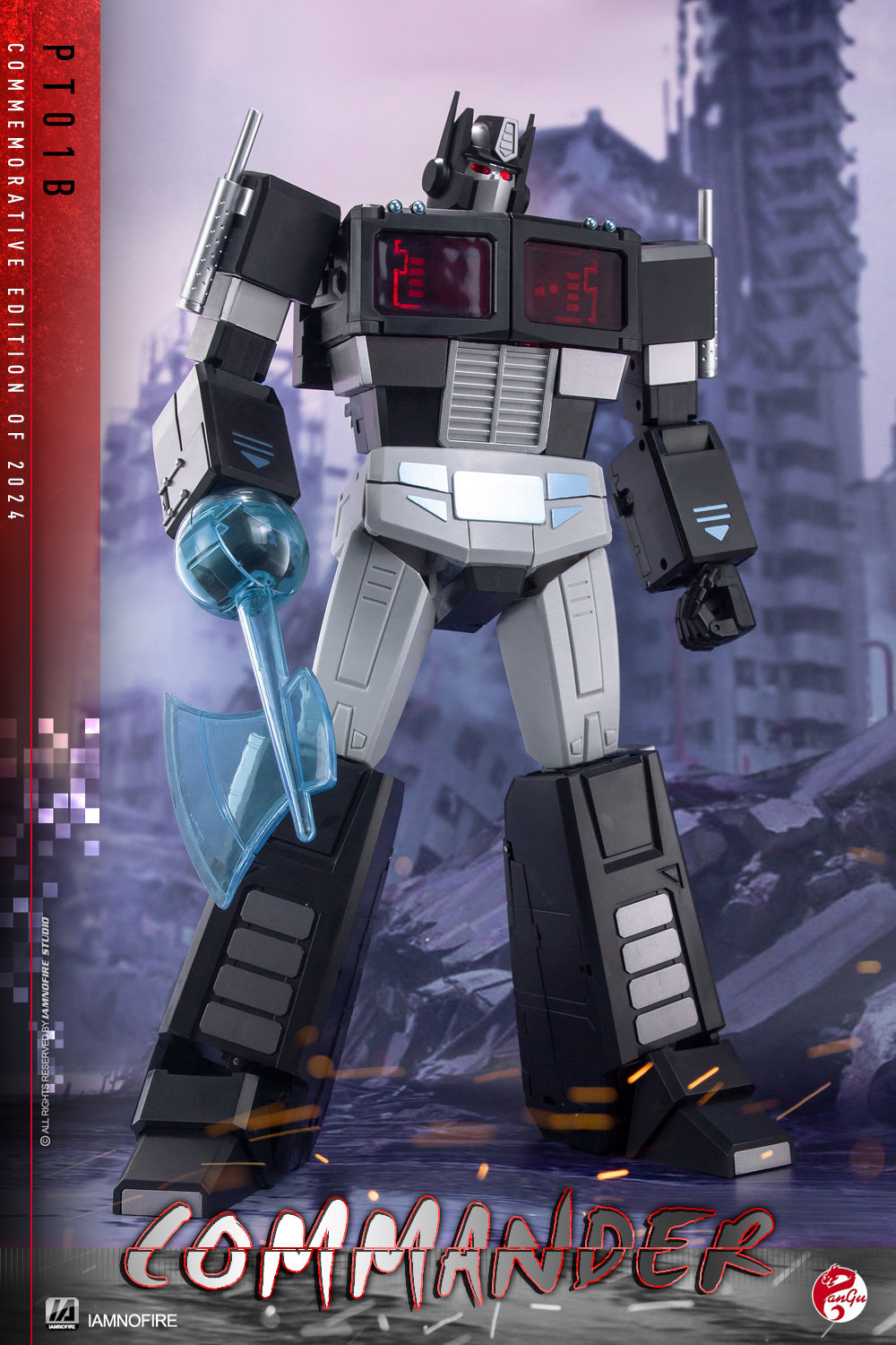 Optimus Prime Enlarged Rubik's Cube 2.0 Big Column Dark Black PT01B Transform G1 Animation Toy