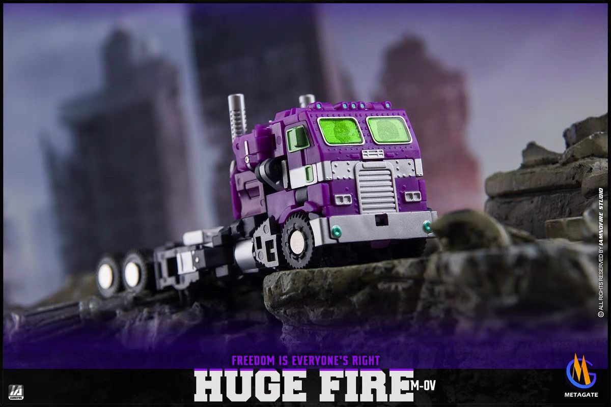 MetaGate MG 01V Purple Giant Fire 01R White Giant Fire Optimus OP Prime Small Scale Transforming Toy