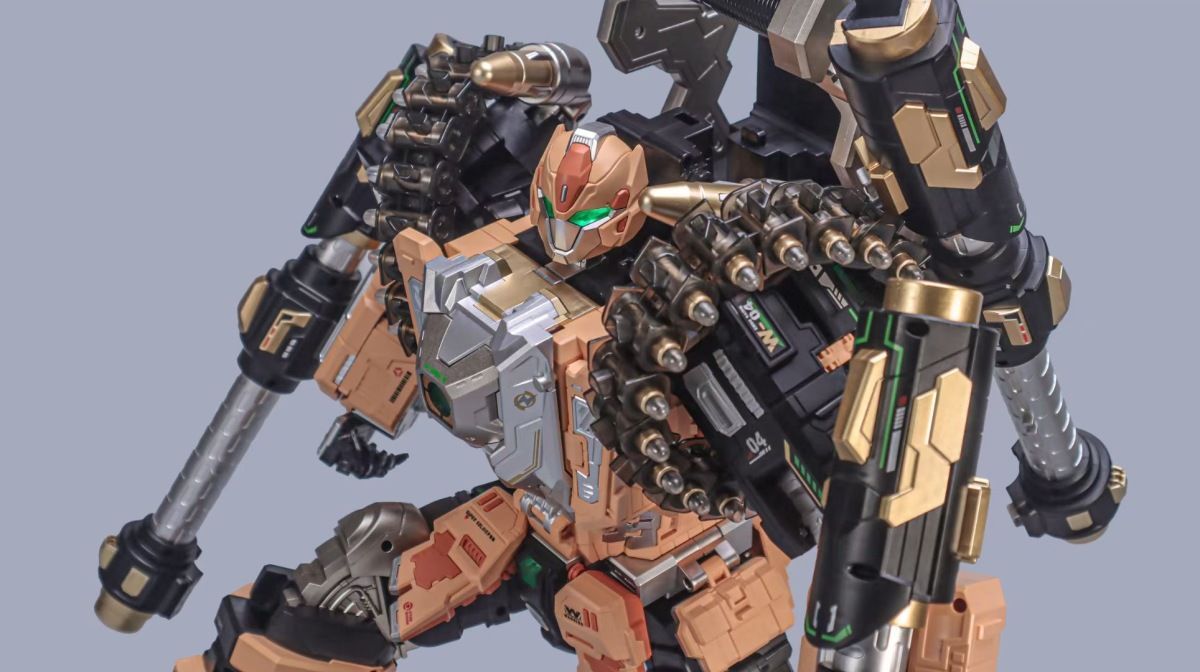 NBK Transforming Robot Ksr03 Tough Guy Gatling Soft Bullet Gun Model Figure Boy Gift Launchable