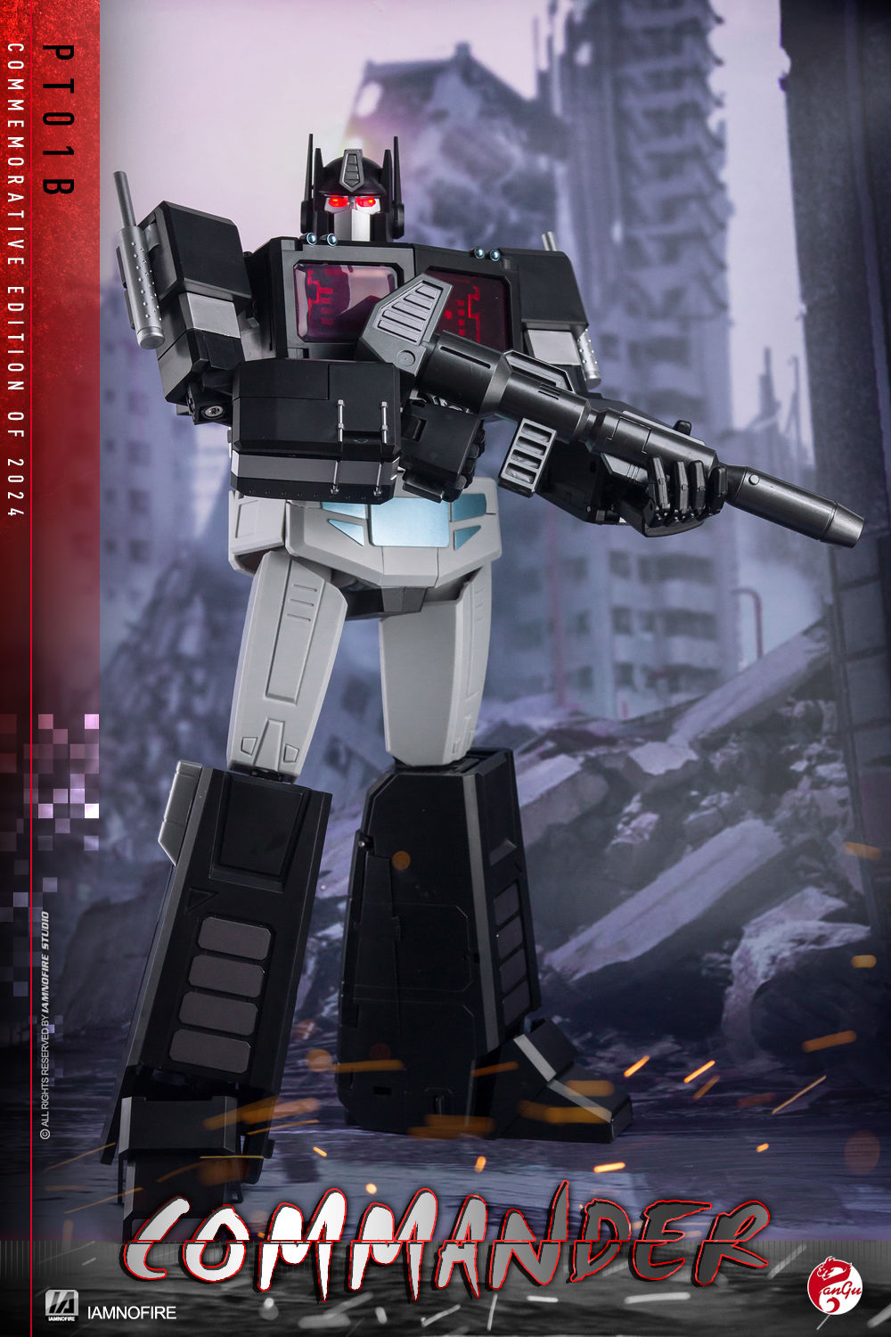 Optimus Prime Enlarged Rubik's Cube 2.0 Big Column Dark Black PT01B Transform G1 Animation Toy