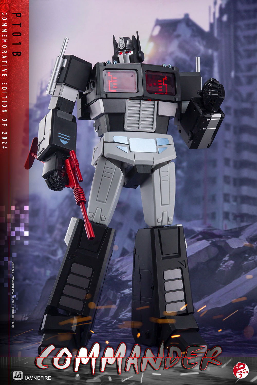 Optimus Prime Enlarged Rubik's Cube 2.0 Big Column Dark Black PT01B Transform G1 Animation Toy