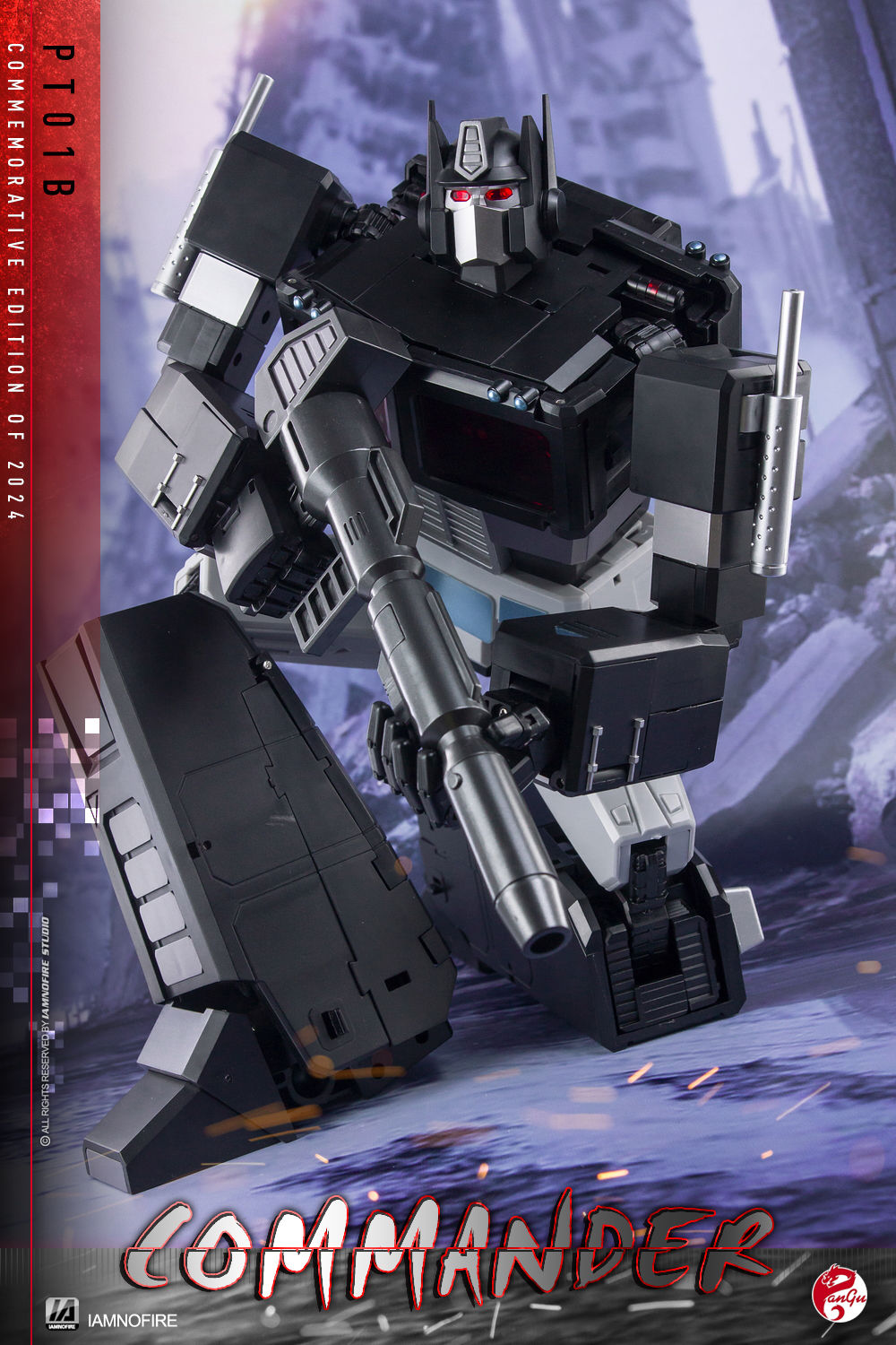 Optimus Prime Enlarged Rubik's Cube 2.0 Big Column Dark Black PT01B Transform G1 Animation Toy
