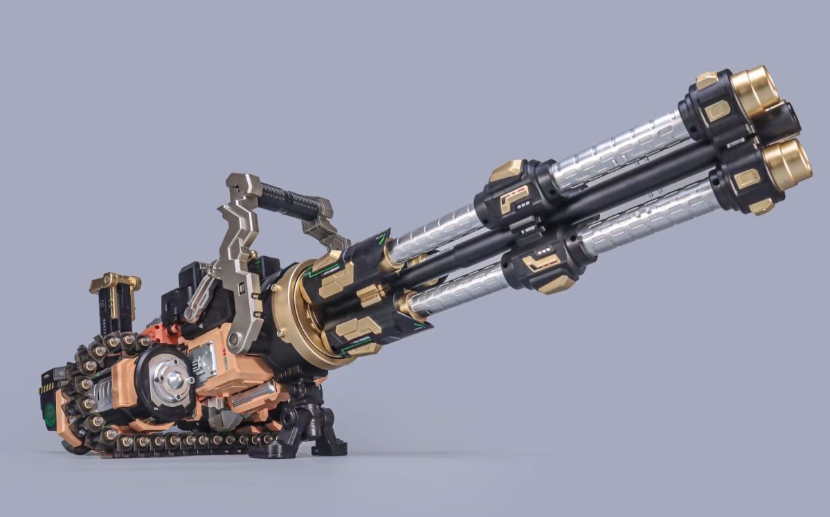 NBK Transforming Robot Ksr03 Tough Guy Gatling Soft Bullet Gun Model Figure Boy Gift Launchable