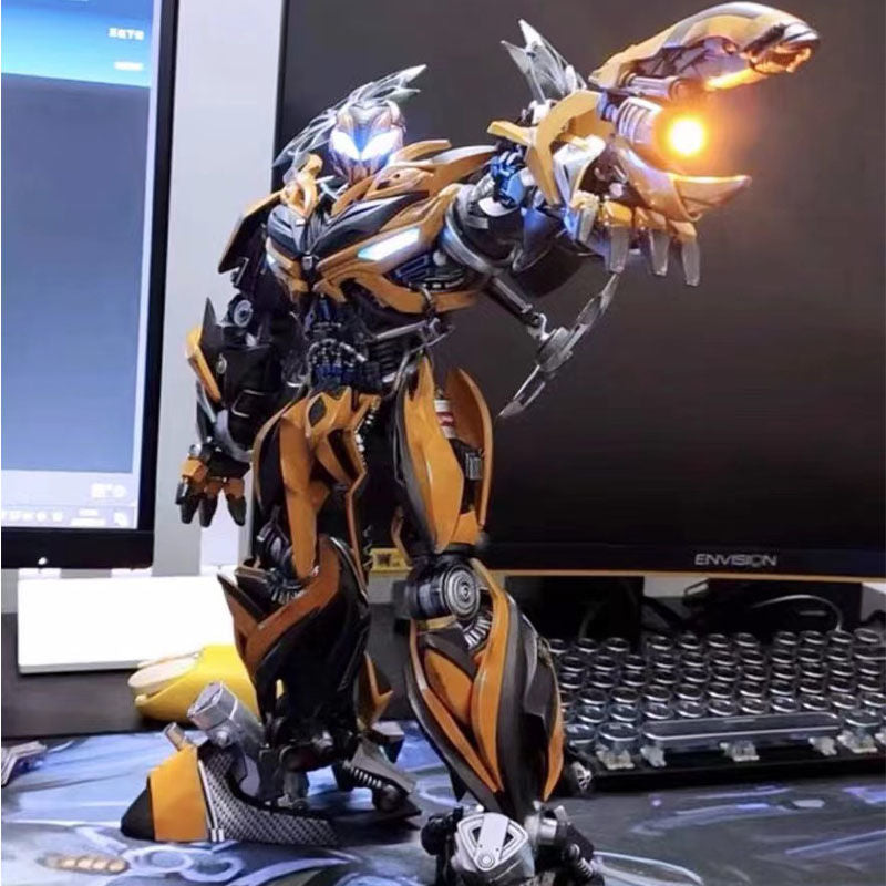 CS Transformers movie version of Bumblebee, Stinger, Autobot, super alloy, light-up collectible figure model toy gift.