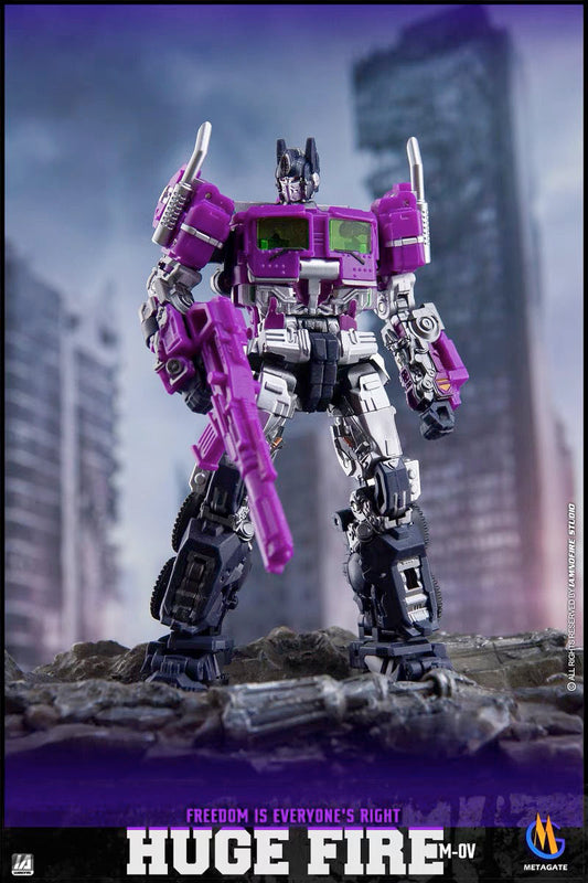 MetaGate MG 01V Purple Giant Fire 01R White Giant Fire Optimus OP Prime Small Scale Transforming Toy