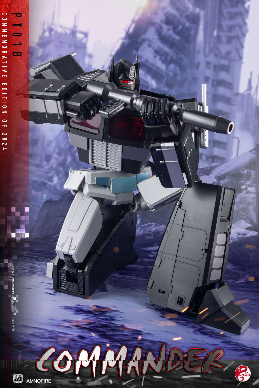 Optimus Prime Enlarged Rubik's Cube 2.0 Big Column Dark Black PT01B Transform G1 Animation Toy
